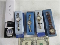 (5) New asst Womens AVON Wrist Watches