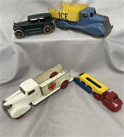 4 Vintage Toy Vehicles