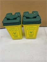 Lot of 2 STERICYCLE 1.4L SHARPS DISPOSAL CONTAINER