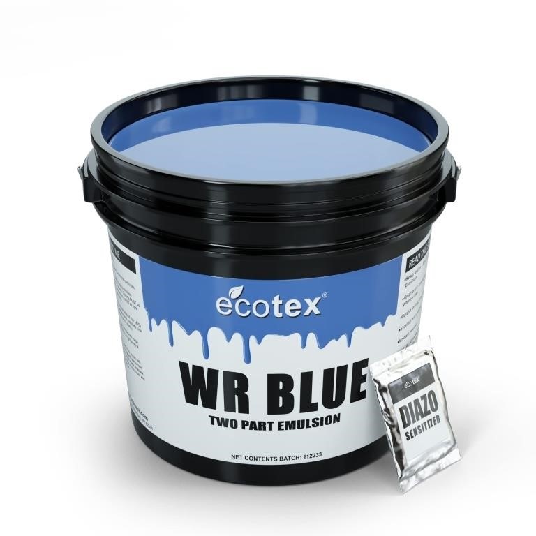 Ecotex® WR Blue Screen Printing Emulsion (Quart -