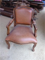(2) Leather Club Type Captain's Chairs
