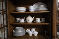 CONTENTS OF CABINET IN KITCHEN - SETS OF CHINA