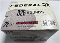 Unopened 325 Round Box Federal .22 Long Rifle Ammo