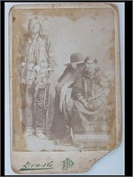 CABINT CARD W/ NATIVE AMERICAN CHIEF, WIFE & CHILD