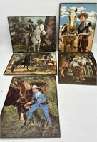 Frame Tray Puzzles Western Theme Roy Rogers, Gene