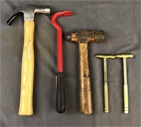 Assorted Hammers & Pry Bar Lot