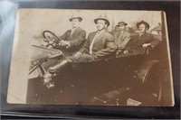 1918 Postcard Photo 4 Men in a Car - Galveston TX