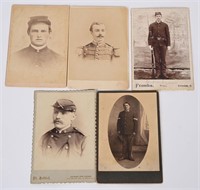 CIVIL WAR THRU SPAN AM SOLDIER ALBUMEN LOT OF 5