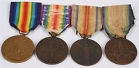 WWI VICTORY MEDAL LOT BRITISH BELGIAN FRANCE ITALY