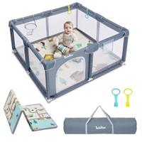 Baby Playpen with Mat  Large Baby Playard for