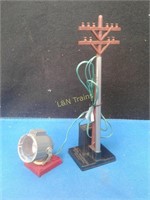 LIONEL #3530-50 Transformer Pole & Searchlight