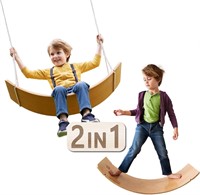 Wooden Wobble Balance Board / Swing - Fun All Ages