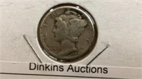 1942D mercury dime silver coin