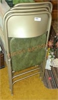 Set of four folding chairs