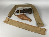 LOT OF ANTIQUE MILITARY SLEEVES & HOLSTERS