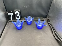 Blue Tulip Candle Holders & Candle Snuffer