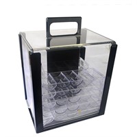 GOYMFK 10-Piece Clear Acrylic Poker Chip Rack Tray