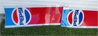 4 Various Size Pepsi Cola Signs