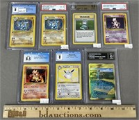 Graded Pokemon Cards Lot of 7