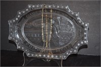 Antique Glass Platter