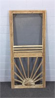 Vintage Wood Screen Door