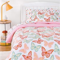 SEALED-Kids Twin Bedding Set-5pc Butterfly