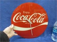 glass coca-cola wall clock - battery