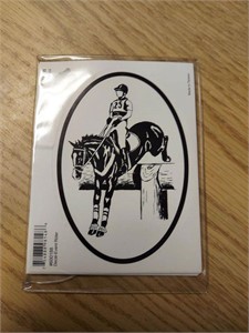 Event Rider - 1 Black Oval Sticker / Decal