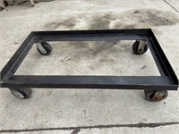 Black metal cart frame