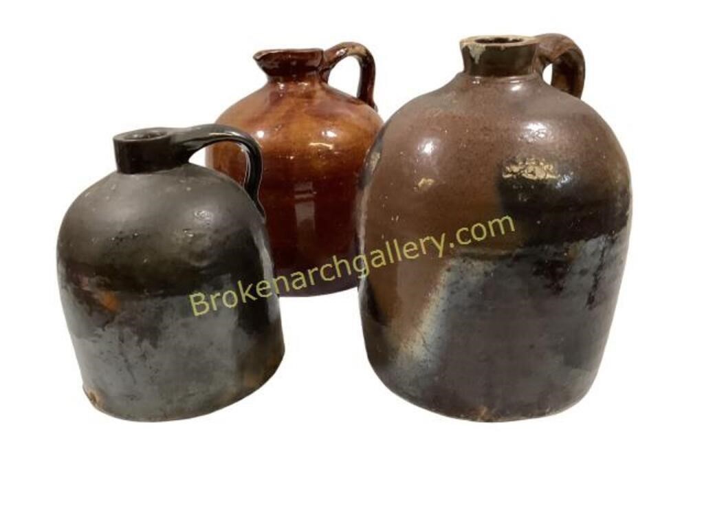 Three Pottery Jugs