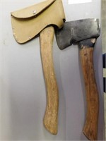 Two hatchets: one marked plumb - other with