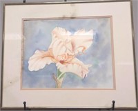G Vine Framed Watercolor Flower Painting