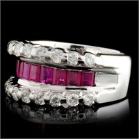 1.66ct Ruby & 0.86ct Diamond Ring in 18K WG