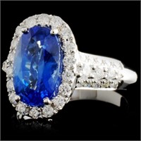 3.19ct Sapphire & 0.73ct Diamond Ring