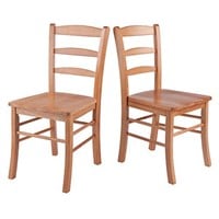 Winsome Wood Ladder Back Chair, Light Oak, Set of