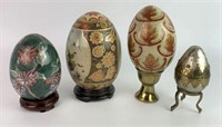 Handcrafted Decorative Eggs with Stands
