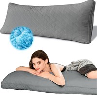 Ubauba Memory Foam Body Pillow  20x54 inch  Grey