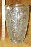 Heavy 12"  Decorative Glass Vase