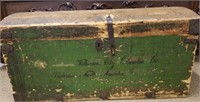 Painted American trunk. c.19th century.