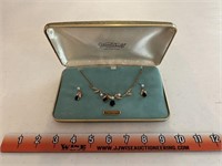 Cultured pearl necklace and earring set