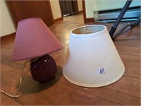 Lamp and 2 shades