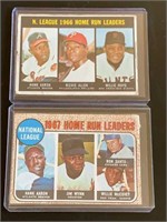 1966-67 HR Leaders Aaron & Mays Baseball Cards