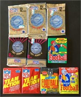 (10) 1983-91 Unopened Football Card Packs