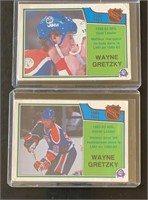 (2) 1982-82 O-Pee-Chee Wayne Gretzky Cards