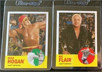 (2) Rare Topps Heritage Ric Flair/Hulk Hogan Cards