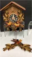 Wooden cuckoo clock made in Germany. Condition