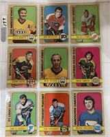 9-1972/73 Hockey cards