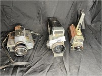 3 Vintag Movie cameras