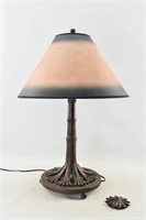 After Tiffany Studios Bronze Bamboo Lamp