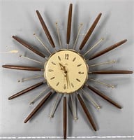Lux Mid-Century Modern Starburst Wall Clock